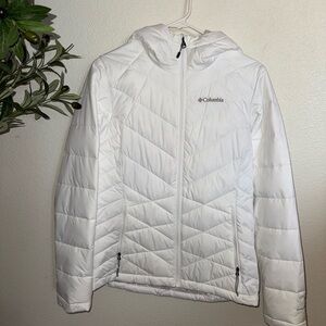 Columbia Women's Hooded White Puffer Jacket